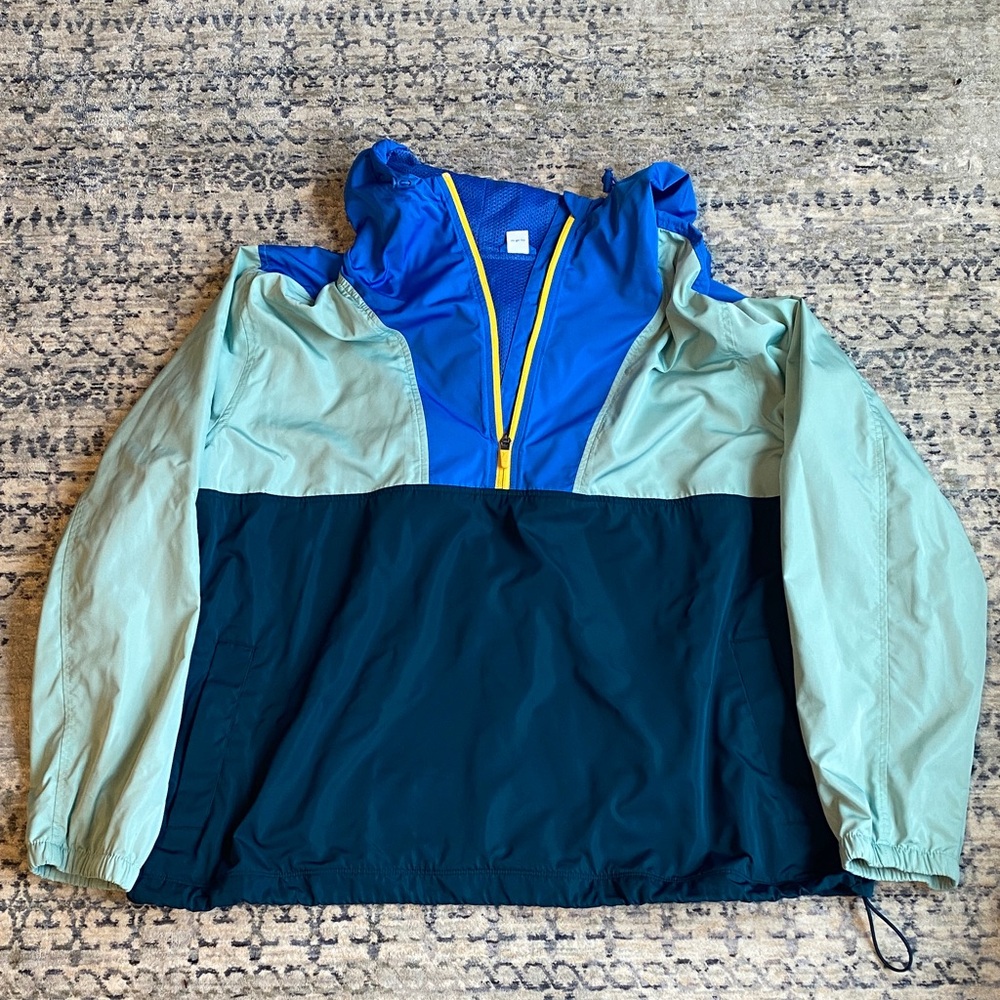 Colorblock Windbreaker Half Zip Pullover - image 1